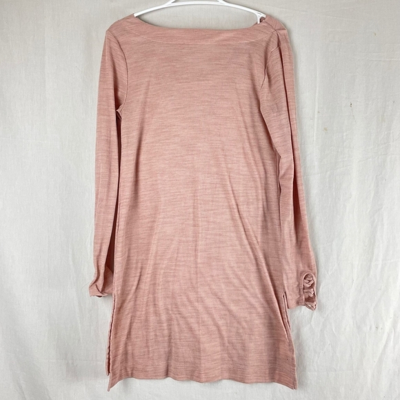 Anthropologie Pure + Good Ribbed Cowl Neck Long Sleeve Mini Dress - Picture 5 of 10